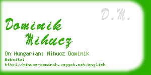 dominik mihucz business card